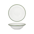 Luzerne TINTIN DEEP BOWL PLATE 220mm Ø | 580ml WHITE W/GREEN LINE (x3)