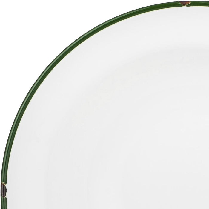 Luzerne TINTIN DEEP BOWL PLATE 240mm Ø | 830ml WHITE W/GREEN LINE (x3)