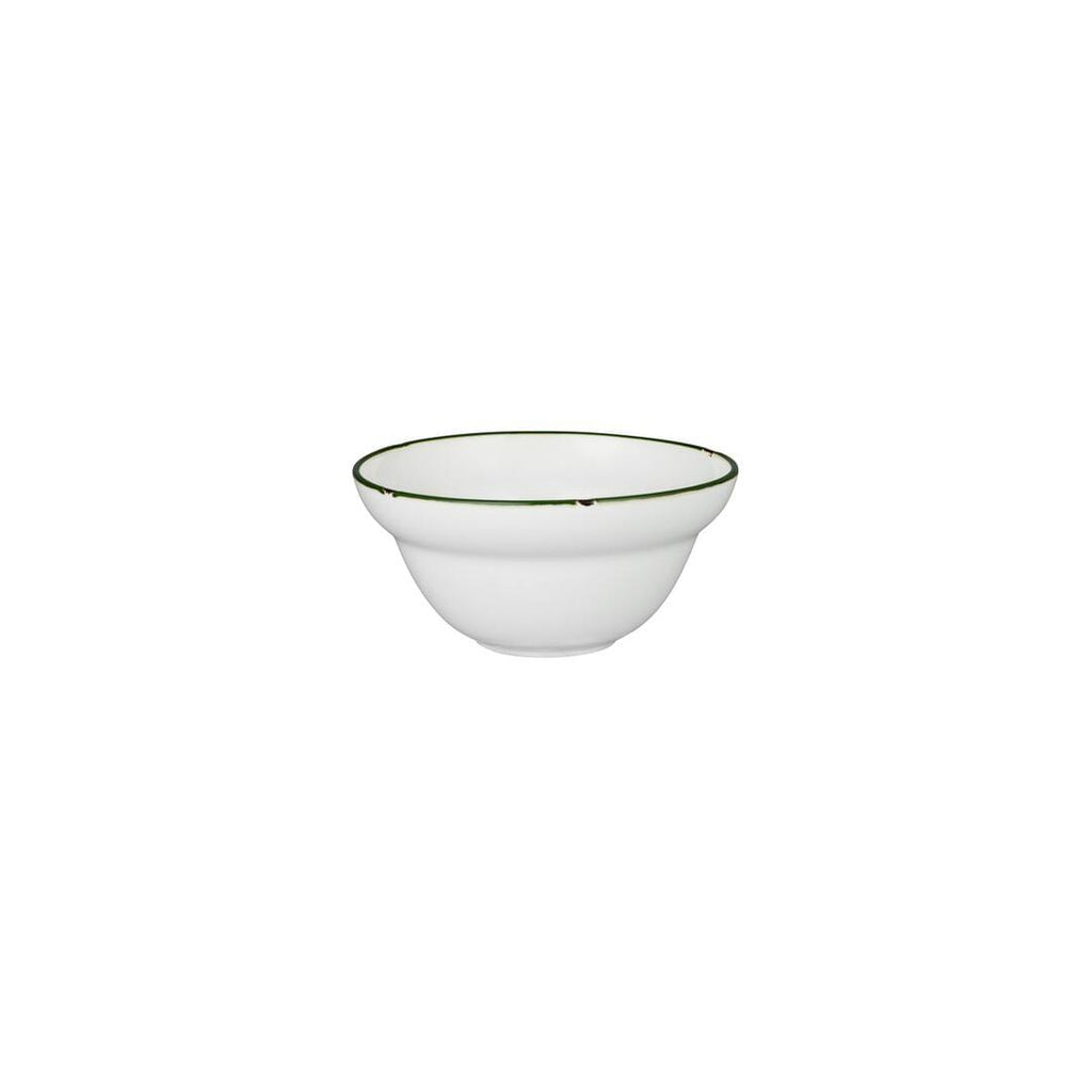 Luzerne TINTIN ROUND BOWL 150mm 300ml WHITE W GREEN LINE x3 luzerne-tintin-round-bowl-150mm-300ml-white-w-green-line-x3