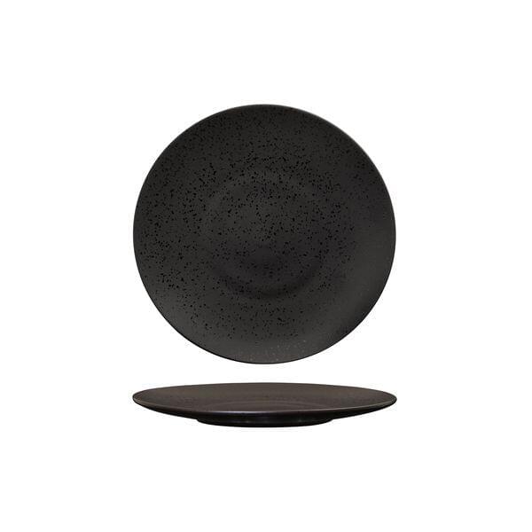 Luzerne LAVA ROUND PLATE-FLAT, 210mm Ø MATT BLACK (x6)