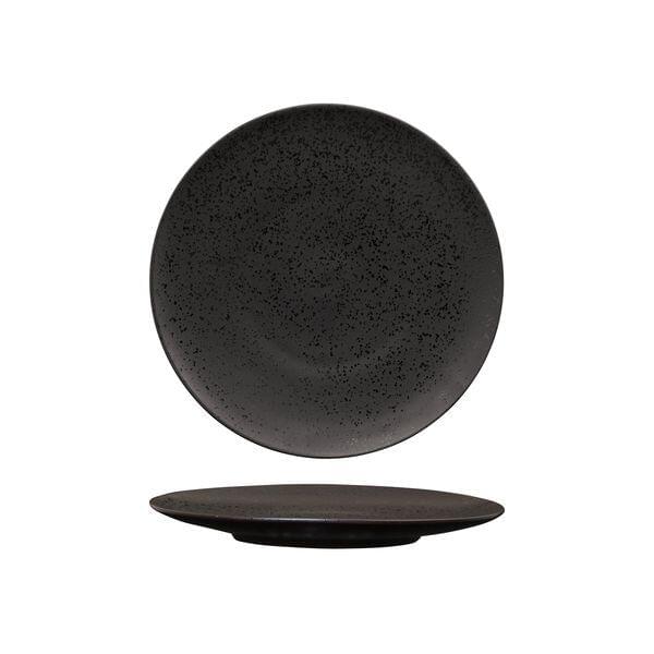 Luzerne LAVA ROUND PLATE-FLAT, 230mm Ø MATT BLACK (x6)