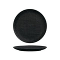 Luzerne LINEN ROUND PLATE-FLAT, 260mm Ø MATT BLACK (x4)