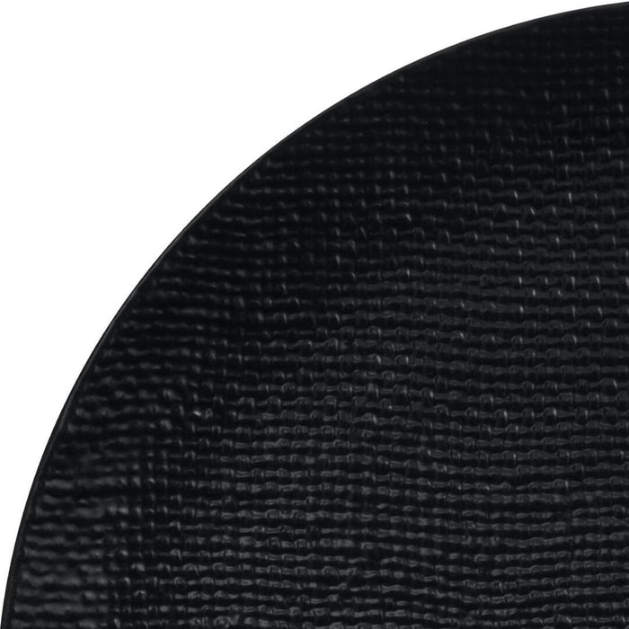 Luzerne LINEN ROUND PLATE-FLAT, 285mm Ø MATT BLACK (x4)