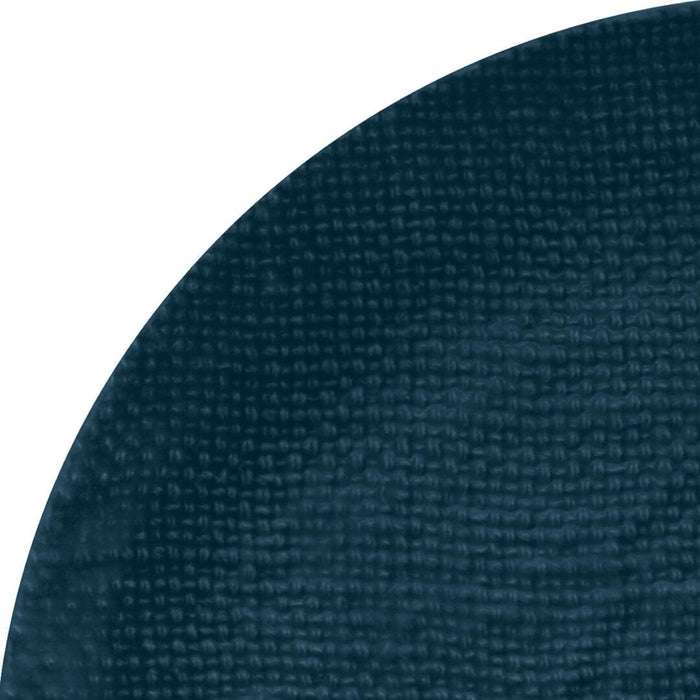 Luzerne LINEN ROUND PLATE-FLAT, 285mm Ø MATT BLUE (x4)