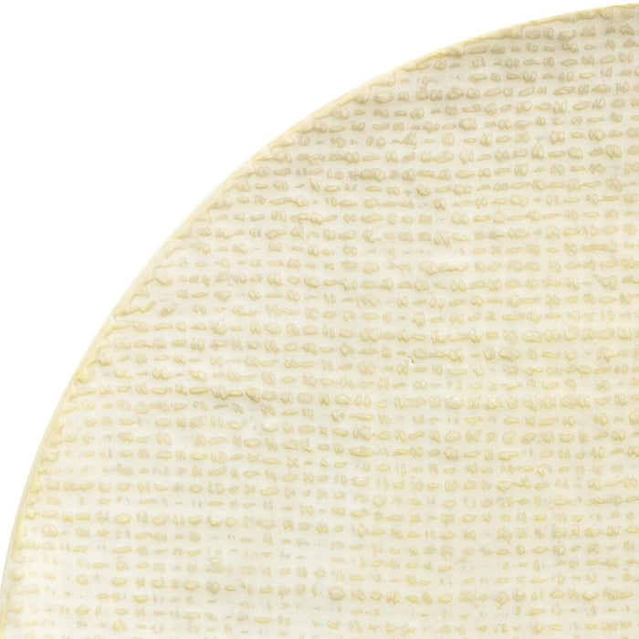 Luzerne LINEN ROUND PLATE-FLAT, 285mm Ø REACTIVE WHITE (x4)