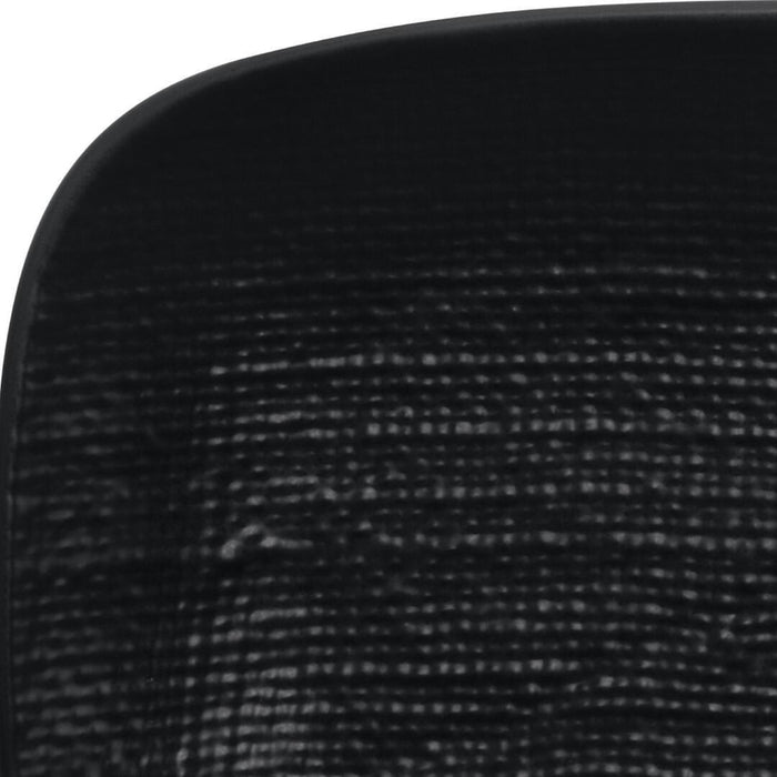 Luzerne LINEN RECTANGULAR SHARE PLATE-265x165mm MATT BLACK (x4)