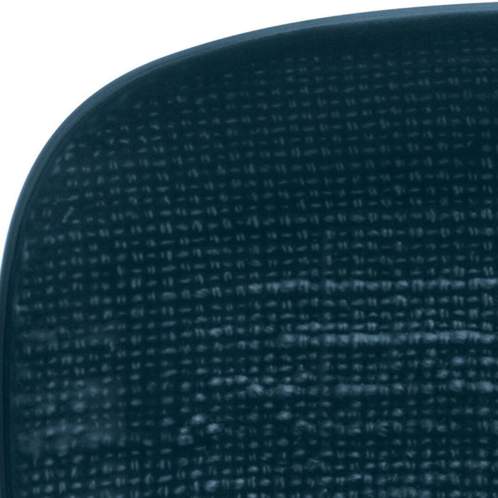 Luzerne LINEN RECTANGULAR SHARE PLATE-265x165mm MATT BLUE (x4)