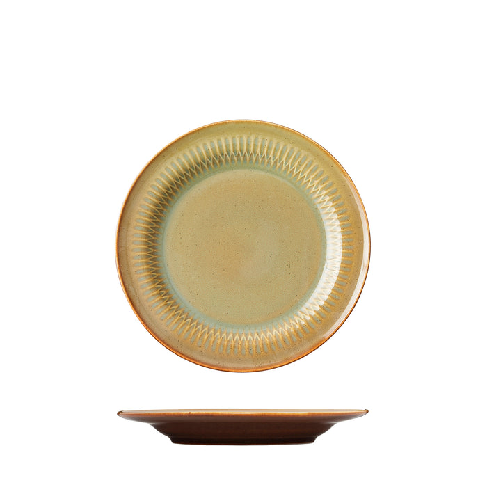 Luzerne COTTAGE ROUND RIM PLATE - 170mm Ø CINNAMON (x6)