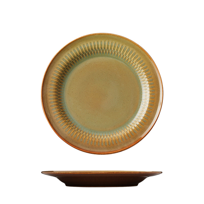 Luzerne COTTAGE ROUND RIM PLATE - 210mm Ø CINNAMON (x6)