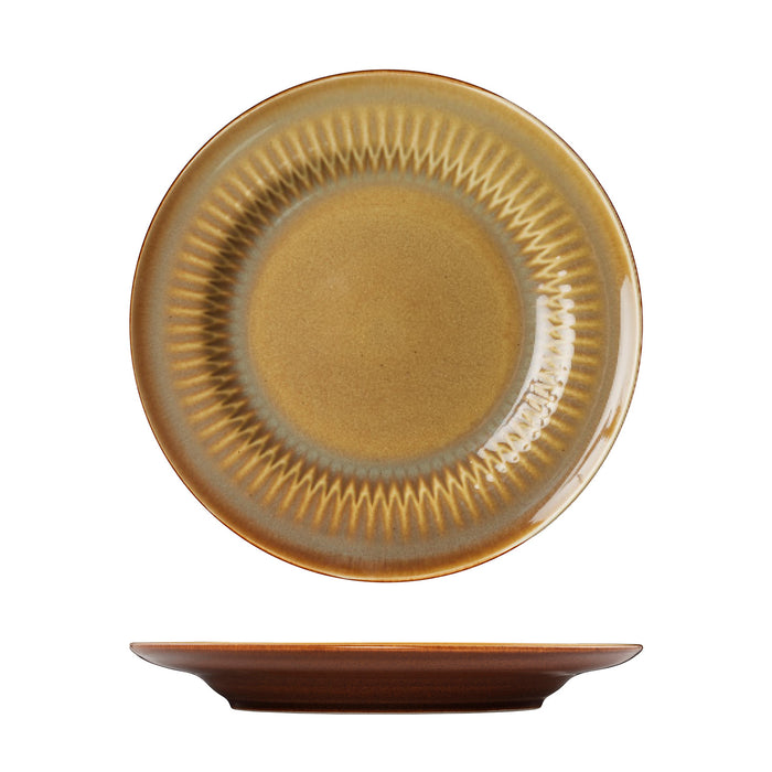 Luzerne COTTAGE ROUND RIM PLATE - 230mm Ø CINNAMON (x6)
