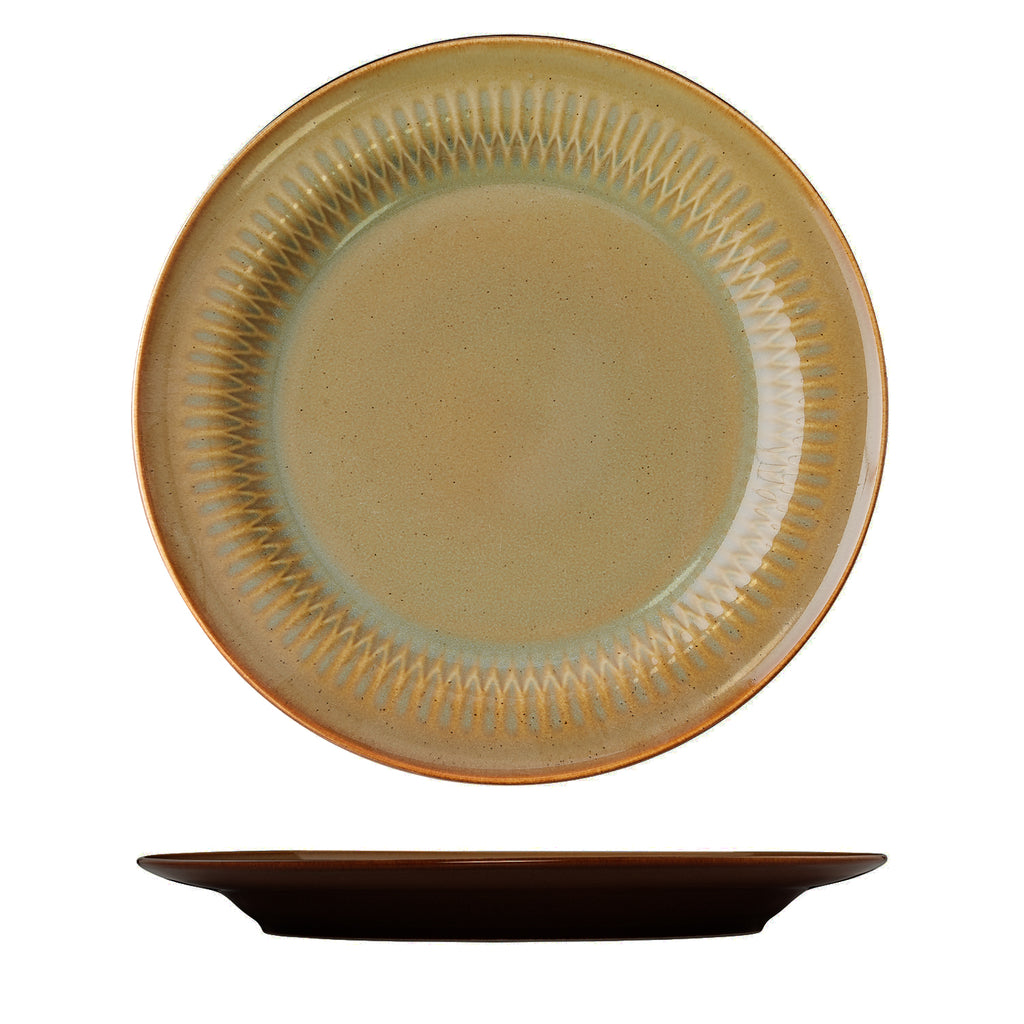 Luzerne COTTAGE ROUND RIM PLATE - 270mm Ø CINNAMON (x4)