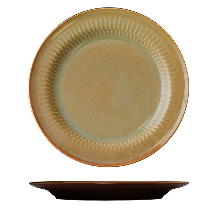 Luzerne COTTAGE ROUND RIM PLATE - 270mm Ø CINNAMON (x4)