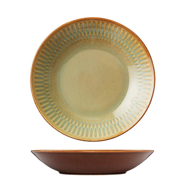 Luzerne COTTAGE ROUND DEEP BOWL/PLATE - 230mm Ø CINNAMON (x4)