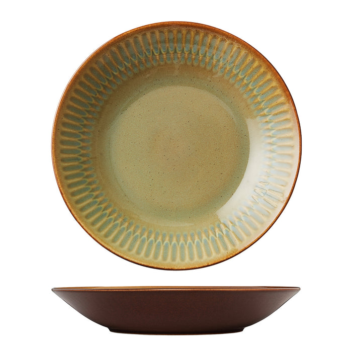 Luzerne COTTAGE ROUND DEEP BOWL/PLATE - 260mm Ø CINNAMON (x4)