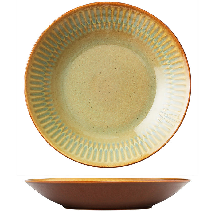 Luzerne COTTAGE ROUND DEEP BOWL/PLATE - 280mm Ø CINNAMON (x3)