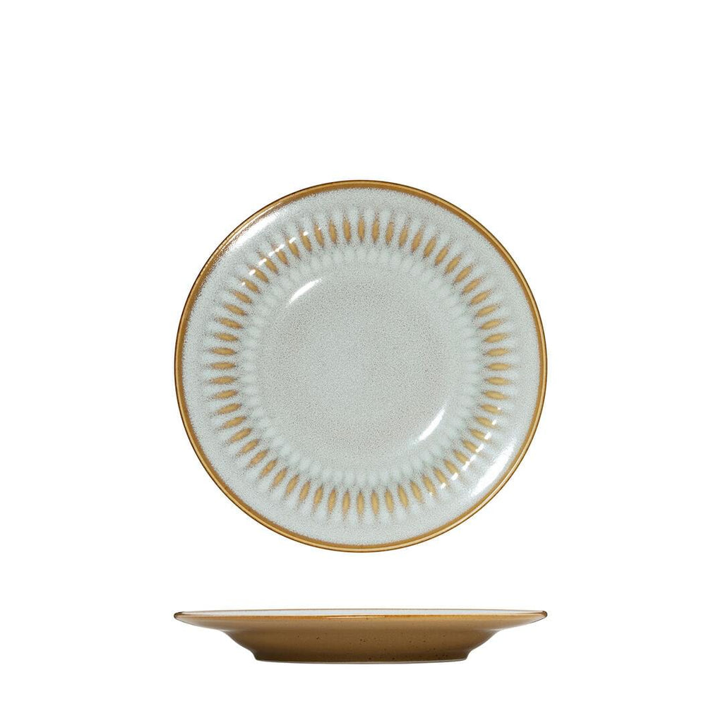 Luzerne COTTAGE ROUND RIM PLATE - 170mm Ø ALMOND (x6)