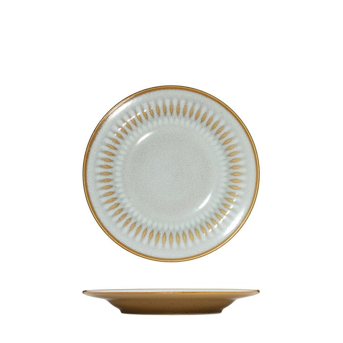 Luzerne COTTAGE ROUND RIM PLATE - 170mm Ø ALMOND (x6)
