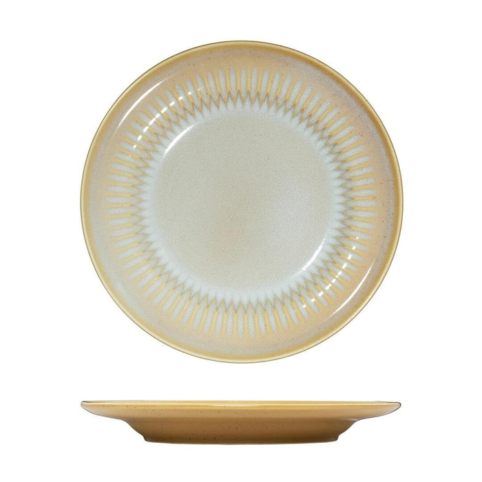 Luzerne COTTAGE ROUND RIM PLATE - 230mm Ø ALMOND (x6)