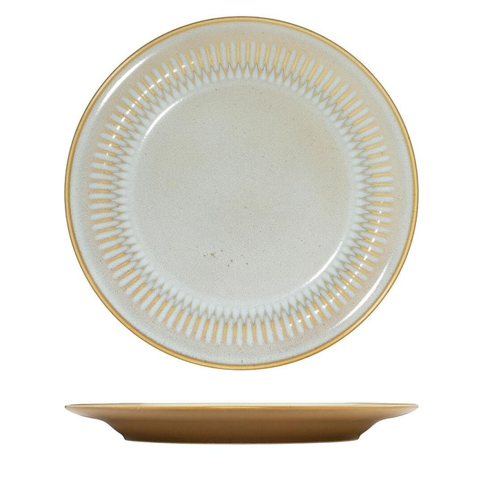 Luzerne COTTAGE ROUND RIM PLATE - 270mm Ø ALMOND (x4)