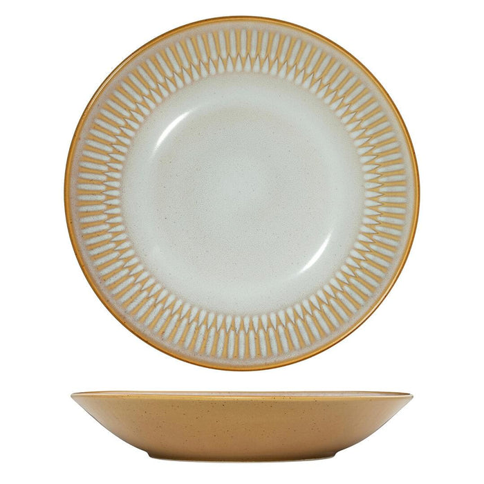 Luzerne COTTAGE ROUND DEEP BOWL/PLATE - 260mm Ø ALMOND (x4)