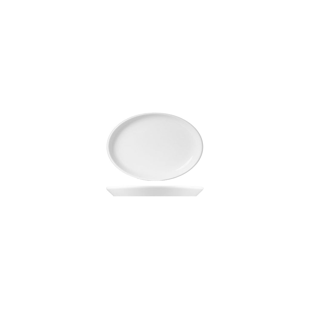 Royal Porcelain WHITE ALBUM OVAL PLATE FLARED 190x115x40mm (U3218) EA