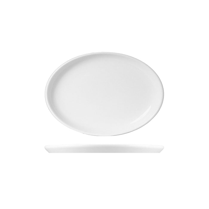 Royal Porcelain WHITE ALBUM OVAL PLATE FLARED 285x180x40mm (U3217) EA