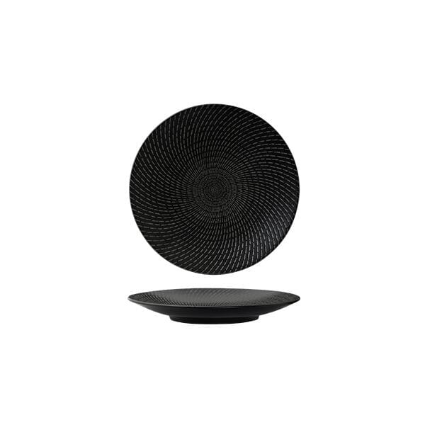 Luzerne ZEN ROUND COUPE PLATE-155mm Ø BLACK SWIRL (x6)