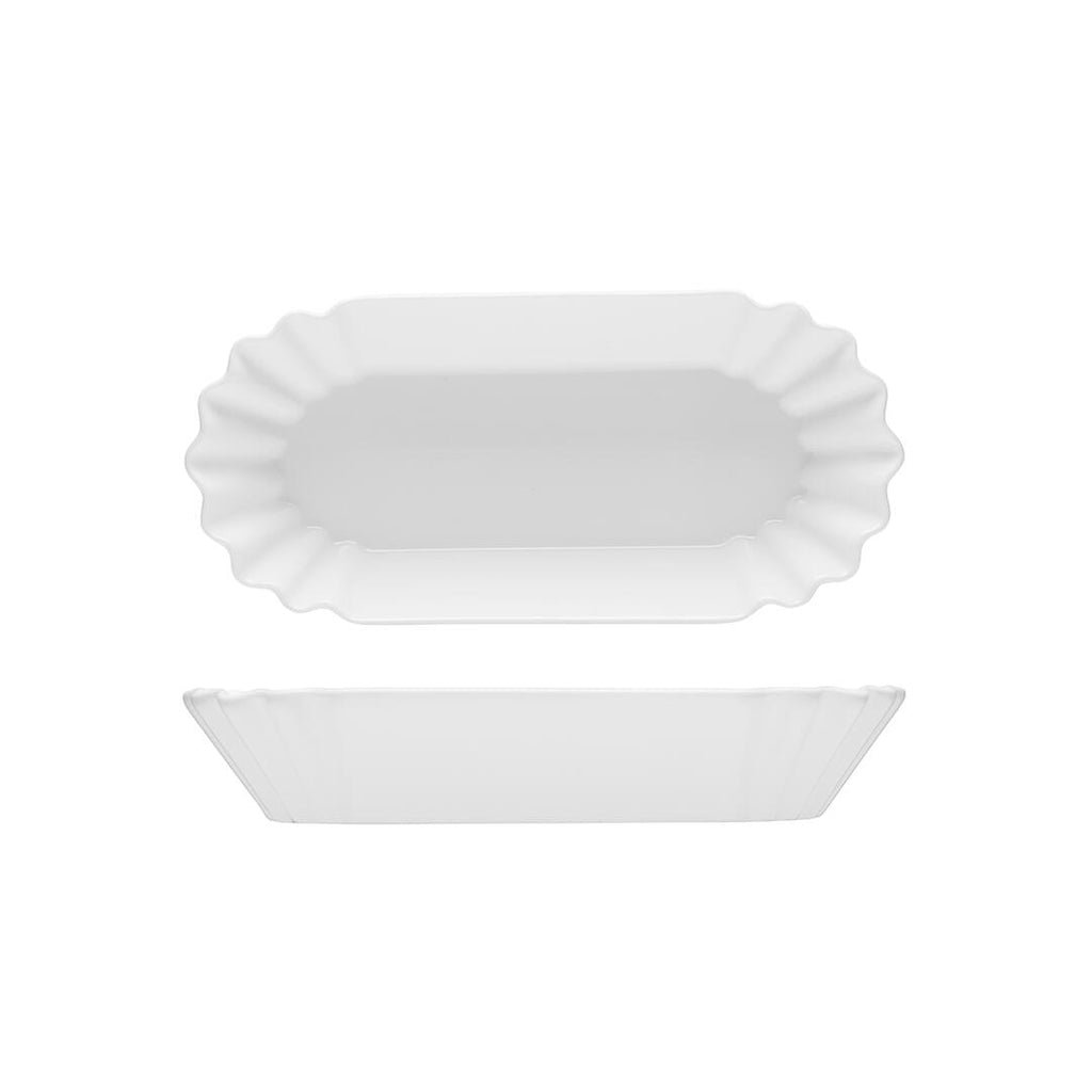 Fortessa FOOD TRUCK HOT DOG PLATE-215x100mm WHITE (x4)