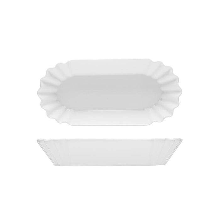 Fortessa FOOD TRUCK HOT DOG PLATE-215x100mm WHITE (x4)