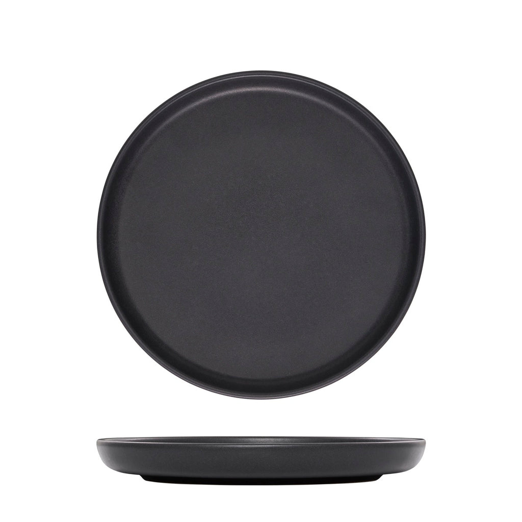 Eclipse UNO ROUND PLATE - 220mm Ø BLACK (x6)