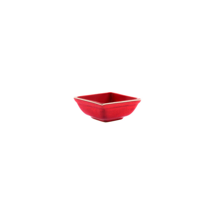 Tablekraft ARTISTICA SQUARE SAUCE DISH 80x80x35mm REACTIVE RED EA