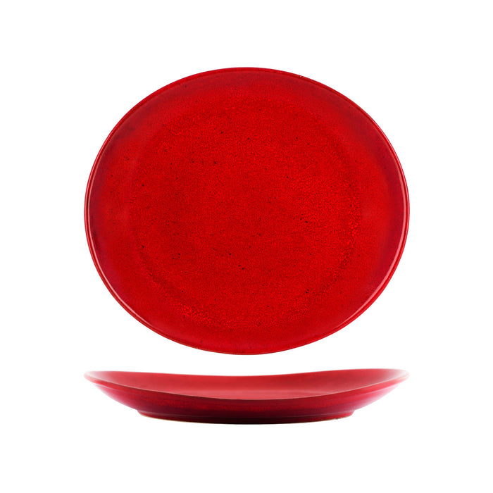 Tablekraft ARTISTICA OVAL PLATE-295x250mm REACTIVE RED EA