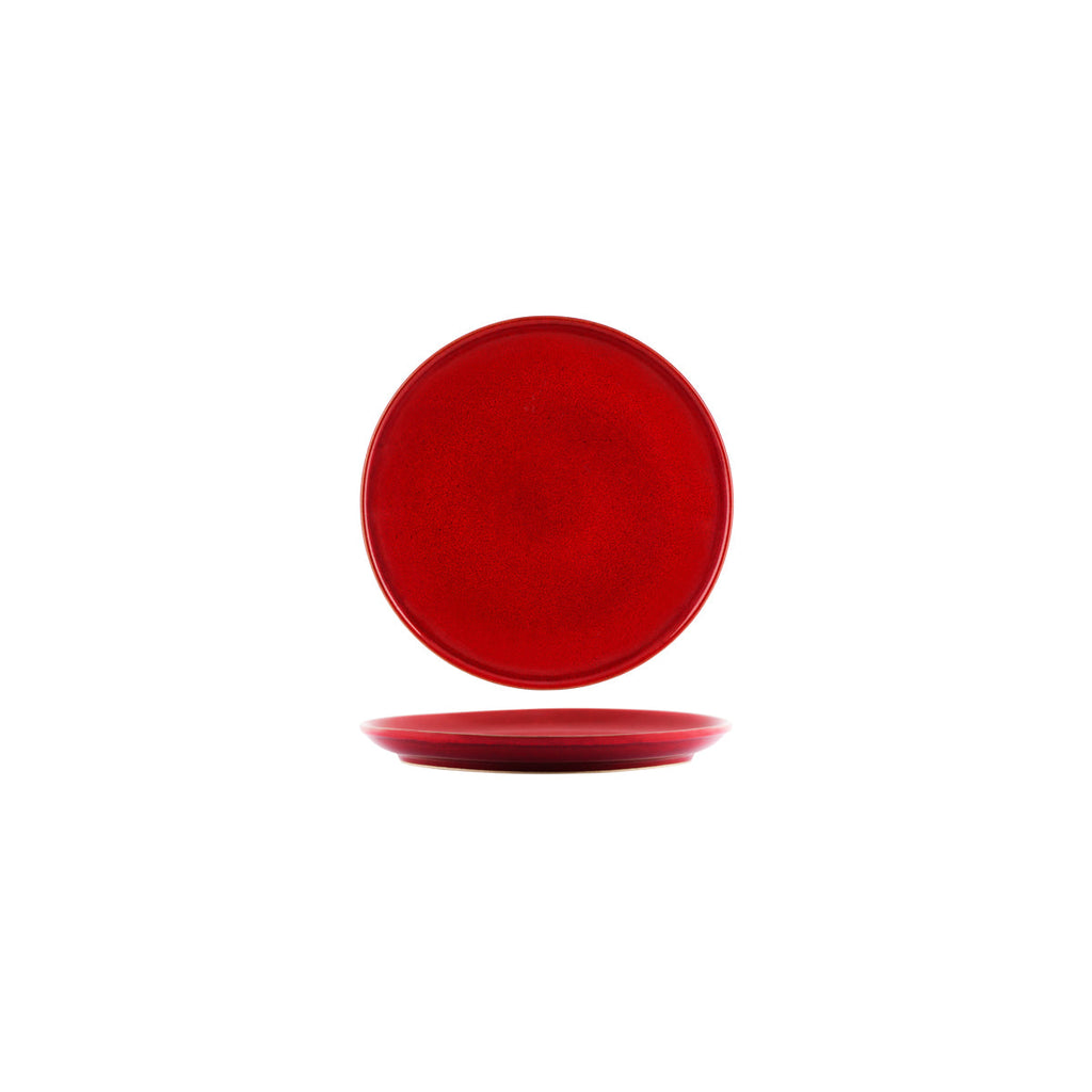 Tablekraft ARTISTICA ROUND PLATE-190mm Rolled Edge REACTIVE RED EA