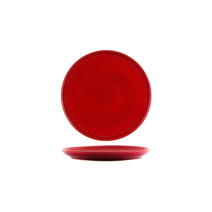 Tablekraft ARTISTICA ROUND PLATE-240mm Rolled Edge REACTIVE RED EA