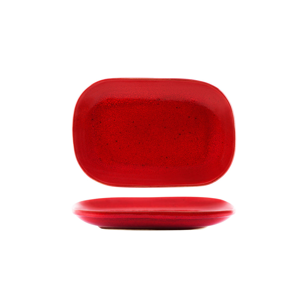 Tablekraft ARTISTICA RECTANGULAR PLATE COUPE 240x160mmREACTIVE RED EA