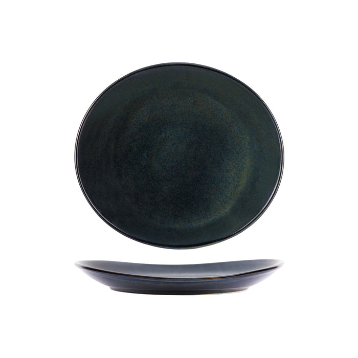 Tablekraft ARTISTICA OVAL PLATE-250x220mm MIDNIGHT BLUE EA