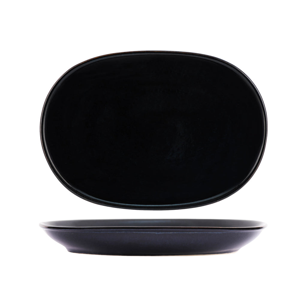 Tablekraft ARTISTICA OVAL SERVING PLATTER-305x210mm MIDNIGHT BLUE EA