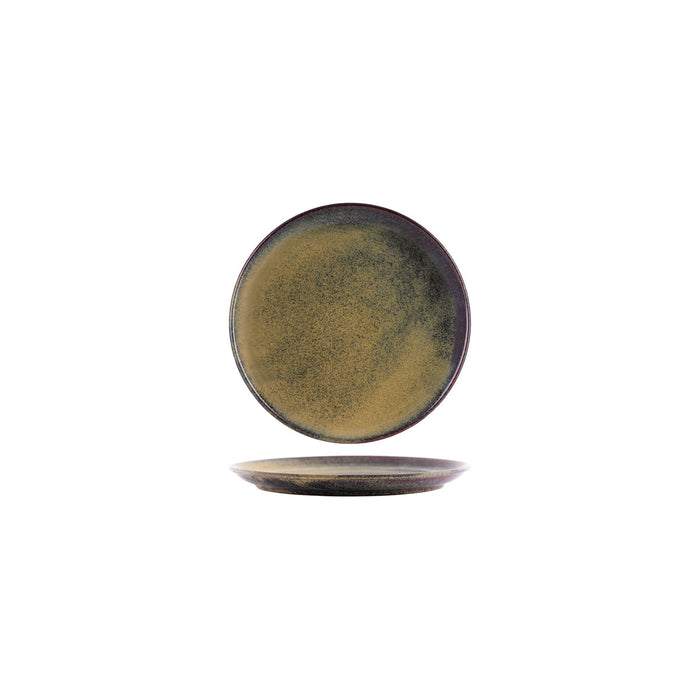 Tablekraft ARTISTICA ROUND PLATE-190mm Rolled Edge REACTIVE BROWN (x4)