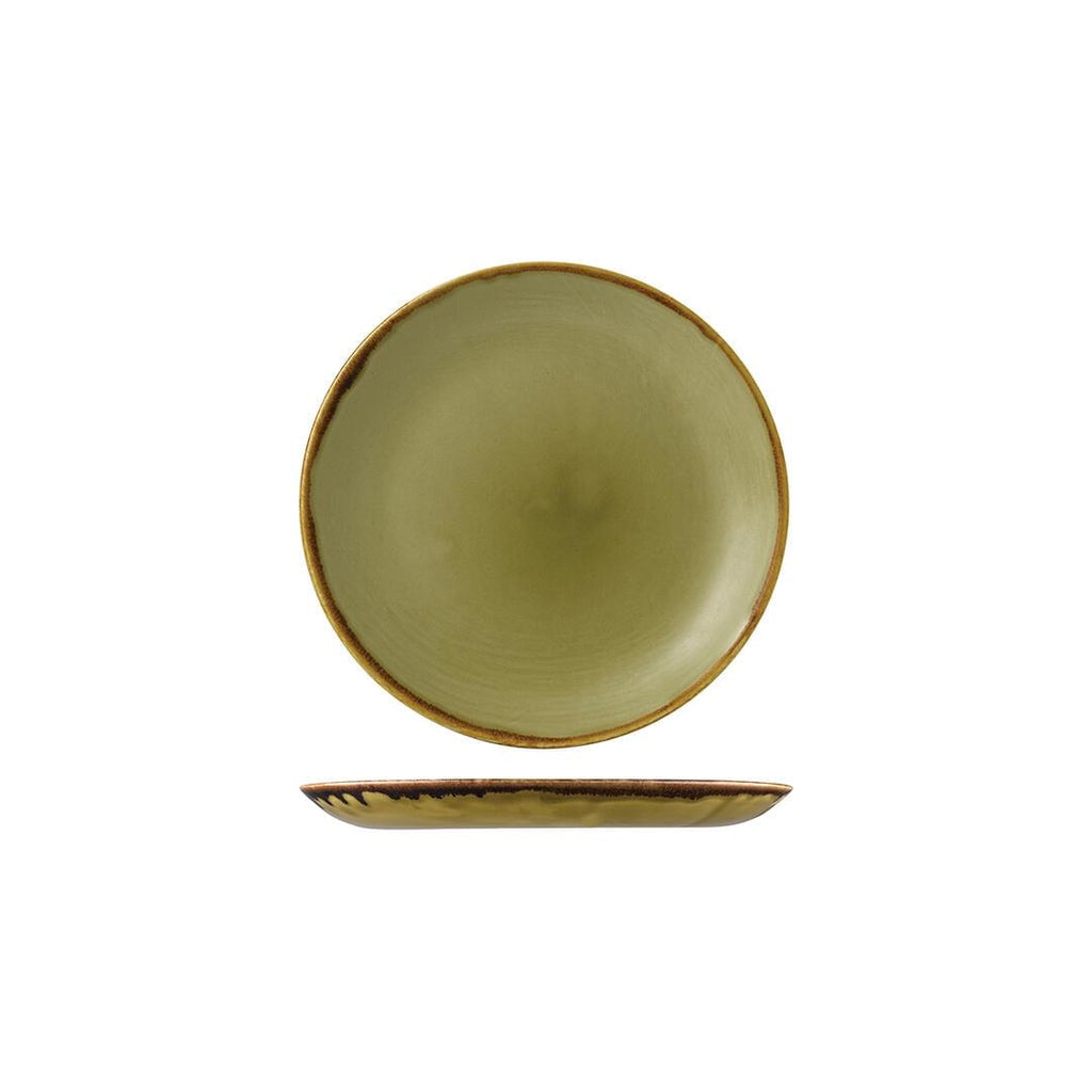 Dudson HARVEST ROUND COUPE PLATE-165mm Ø GREEN (x12)