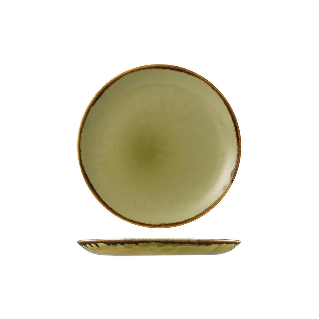 Dudson HARVEST ROUND COUPE PLATE-217mm Ø GREEN (x12)