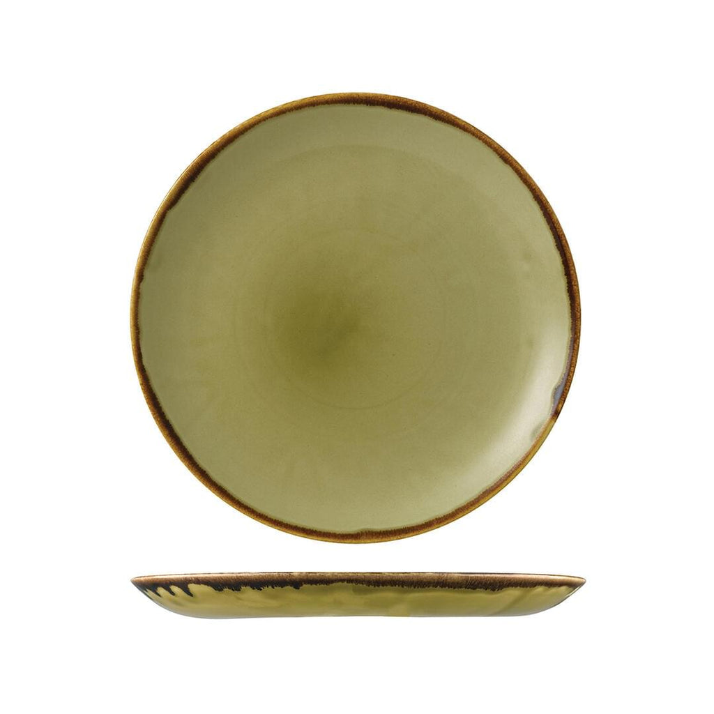 Dudson HARVEST ROUND COUPE PLATE-260mm Ø GREEN (x12)