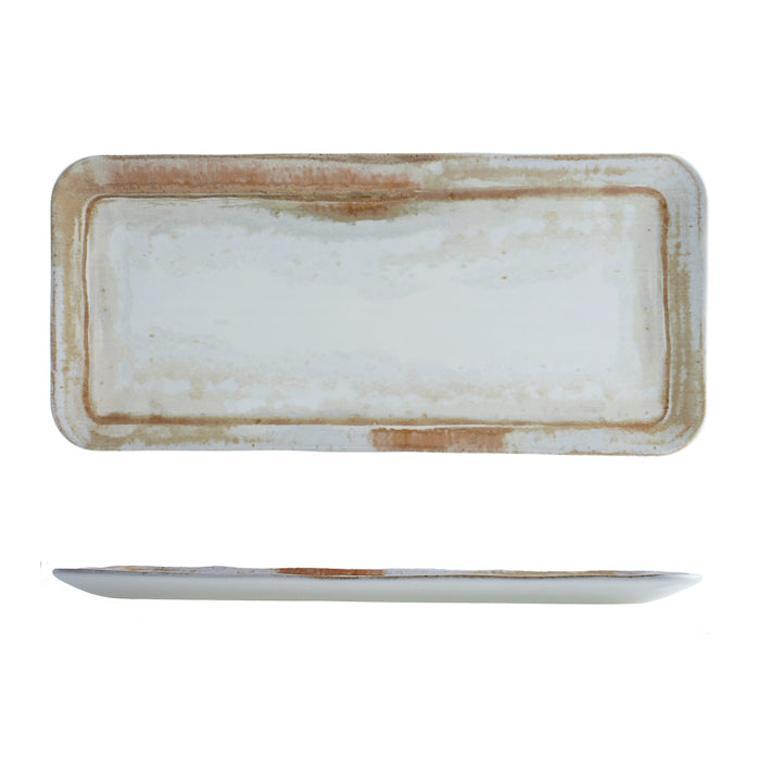 Dudson FINCA RECT COUPE PLATE-346x156mm SANDSTONE (x6)