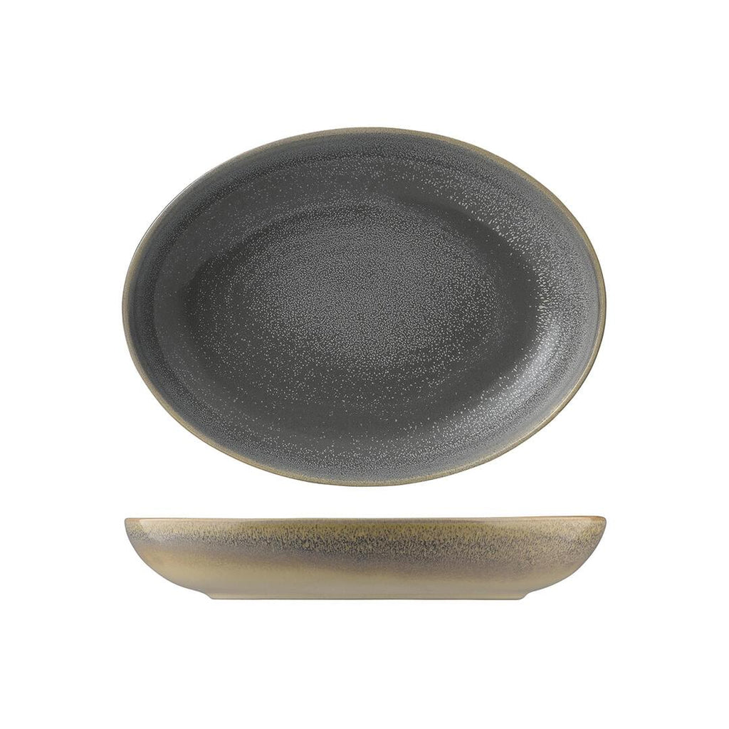 Dudson EVO DEEP OVAL BOWL-267x197mm GRANITE [Box of 6]