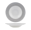 Churchill ISLA ROUND WIDE RIM BOWL-280mm Ø WHITE W/SHALE RIM (x12)