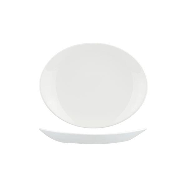 Churchill ORBIT OVAL COUPE PLATE-238x200mm  WHITE (x12)