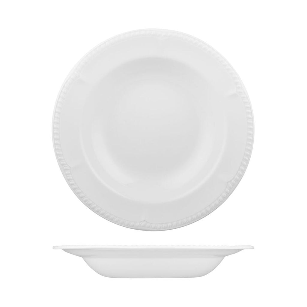 Churchill BUCKINGHAM ROUND WIDE RIM PASTA PLATE-280mm Ø | 625mm WHITE (x12)