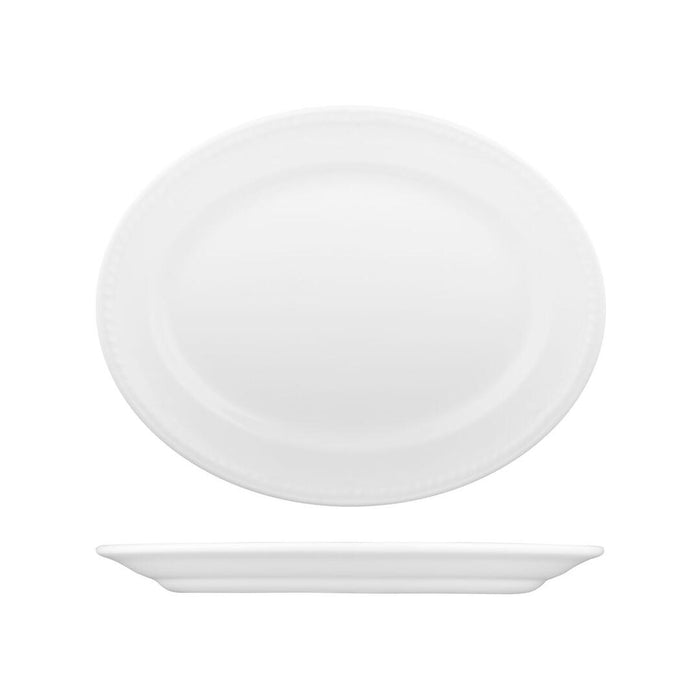 Churchill BUCKINGHAM OVAL WIDE RIM PLATE-305mm WHITE (x12)