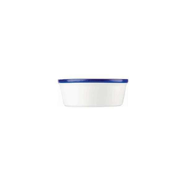 Churchill RETRO BLUE PIE DISH-135mm Ø | 500ml  WHITE W/BLUE LINE (x12)