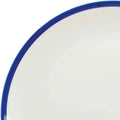 Churchill RETRO BLUE ROUND COUPE PLATE-288mm  WHITE W/BLUE LINE (x12)