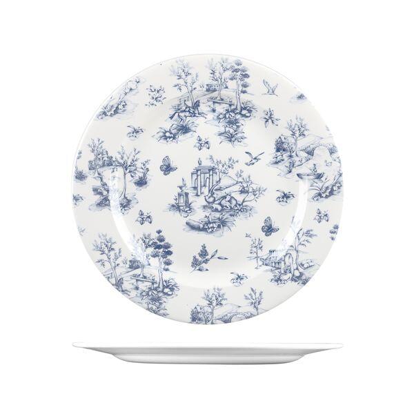 Churchill VINTAGE PRINTS ROUND PLATE-305mm Ø PRAGUE TOILE (x6)